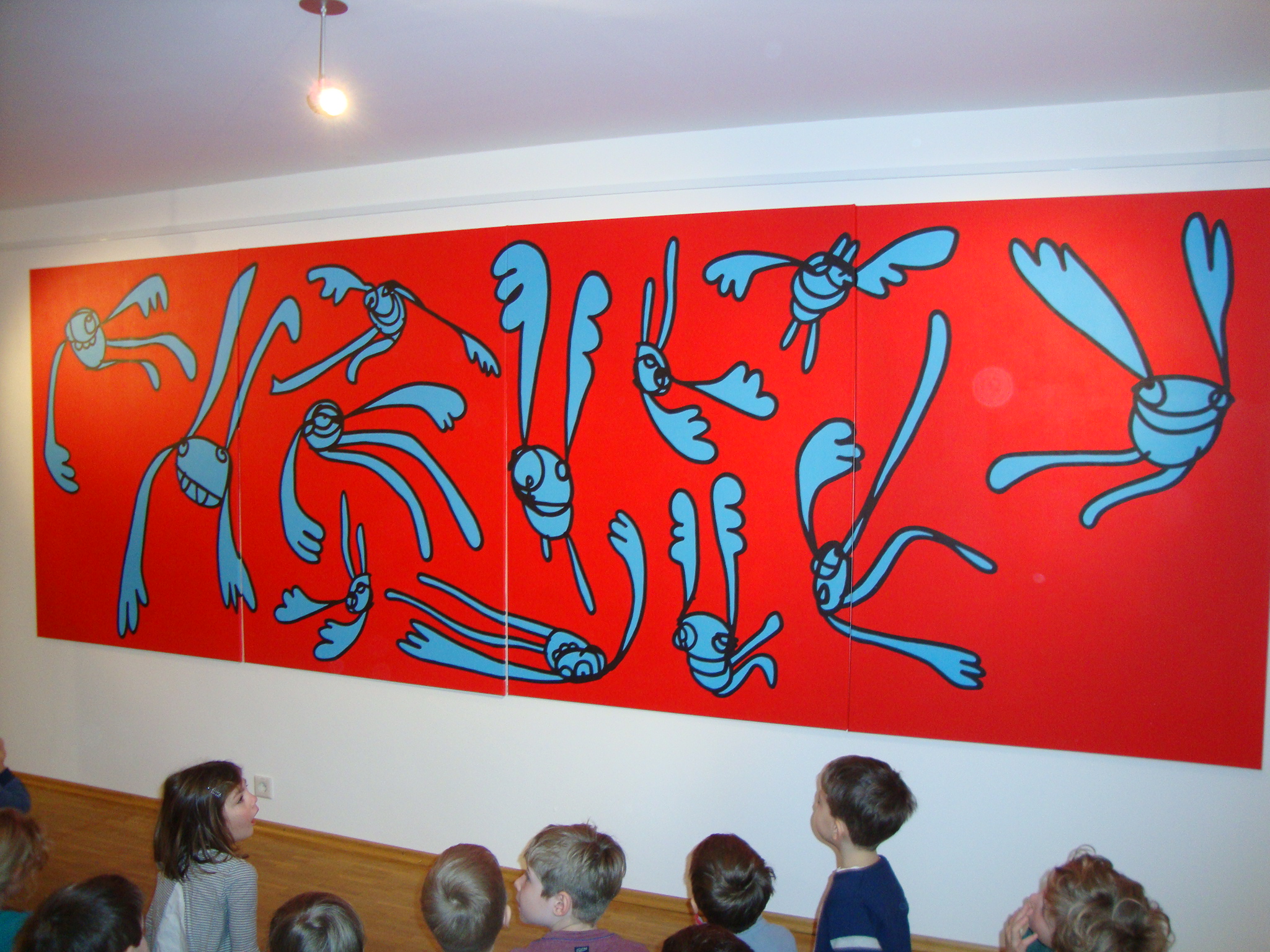 Vorschulkinder besuchen Kunstausstellung
